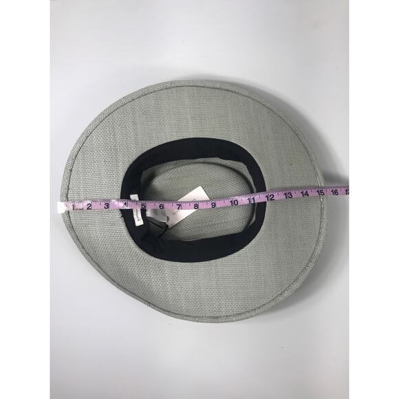 New Anthropologie Rowan Trimmed Boater Straw Hat Ivory Summer Sun Vacation - Picture 9 of 10